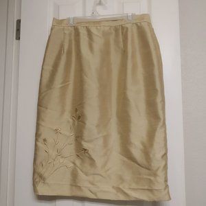 Shiny Gold Embroidered Skirt